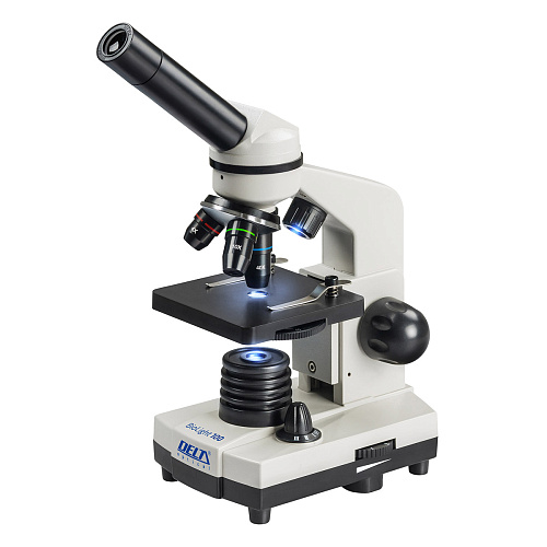 foto Mikroskop Delta Optical BioLight 100 biały z mikrotomem uczniowskim