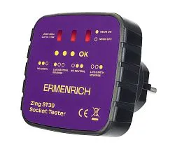 obraz Tester do gniazd sieciowych Ermenrich Zing ST30