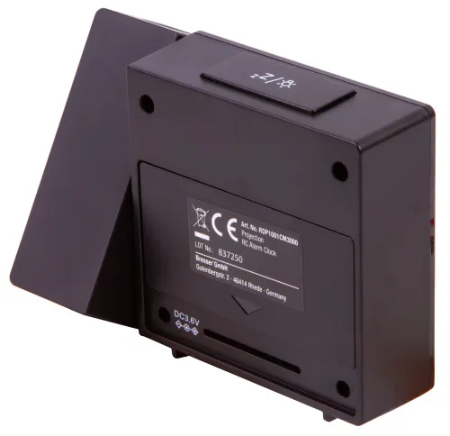 foto Budzik cyfrowy Explore Scientific  RC z projektorem i wskazaniem temperatury w pomieszczeniu, czarny,  12