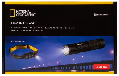 foto Latarka Bresser National Geographic ILUMINOS 450 LED z mocowaniem na głowę,  12