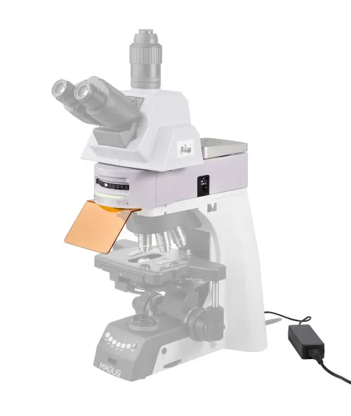 zdjęcie Przystawka epi-fluorescencyjna MAGUS Epi-FL05 LED, kostki z filtrem fluorescencyjnym B/G/UV/R,  15