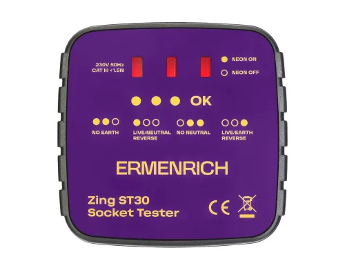 obraz Tester do gniazd sieciowych Ermenrich Zing ST30,  2