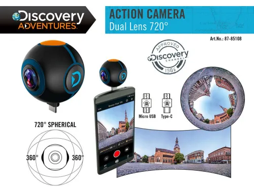 fotografia Kamera sportowa z systemem Android Bresser Discovery Adventures HD 720°,  5