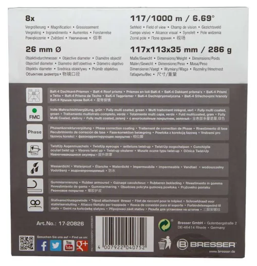 fotografia Lornetka Bresser Pirsch 8x26,  13