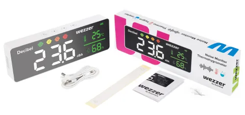 fotografia Termohigrometr z miernikiem natężenia hałasu Levenhuk Wezzer Teo TH70,  2