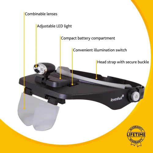 obraz Lupa nagłowna Levenhuk Zeno Vizor H3,  12