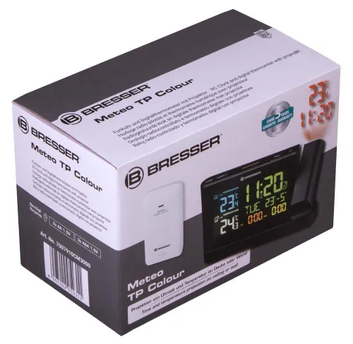 fotografia Zegar projekcyjny Bresser z kolorowym wyświetlaczem, czarny,  11