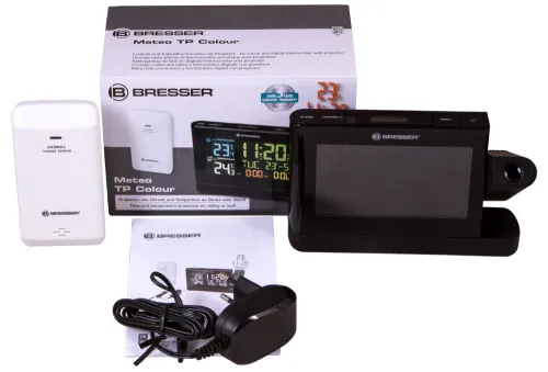 fotografia Zegar projekcyjny Bresser z kolorowym wyświetlaczem, czarny,  2