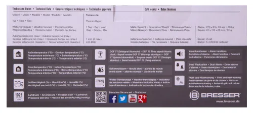 foto Stacja meteorologiczna Bresser Temeo Life z kolorowym wyświetlaczem, czarna,  11