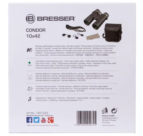 foto Lornetka Bresser Condor UR 10x42,  12