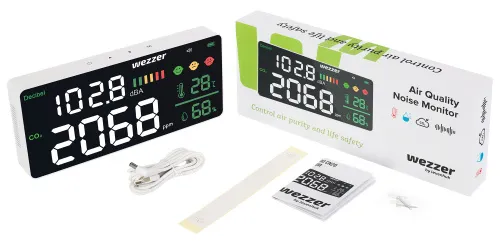 fotografia Czujnik jakości powietrza i poziomu hałasu Levenhuk Wezzer Air PRO CN20,  2