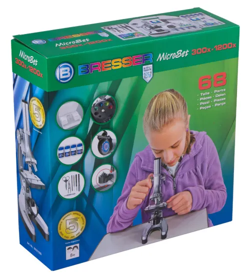 obraz Mikroskop Bresser Junior Biotar 300x-1200x z futerałem,  11