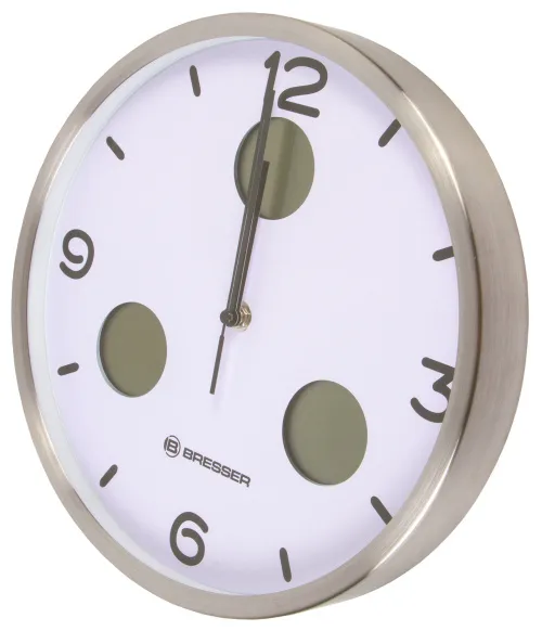 fotografia Zegar ścienny Thermo/Hygro Optus MyTime Bresser MyTime io NX 30 cm, biały,  6