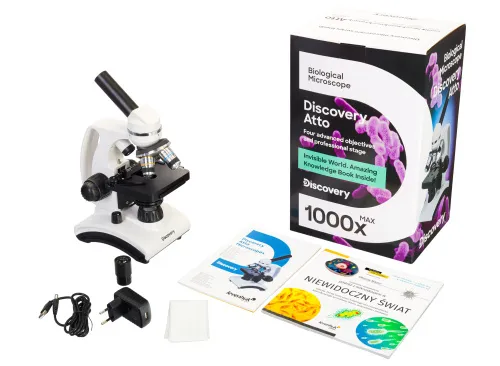 obraz Mikroskop Levenhuk Discovery Atto Polar z książką,  2