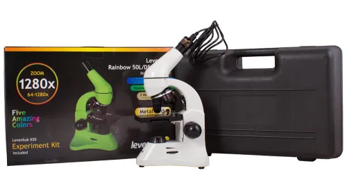 foto Mikroskop cyfrowy Levenhuk Rainbow D50L PLUS 2M, Moonstone\Kamień księżycowy - Produkt powystawowy,  20