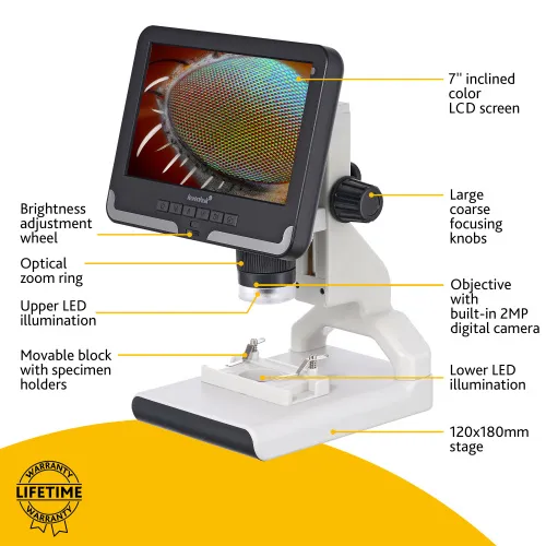 obraz Mikroskop cyfrowy Levenhuk Rainbow DM700 LCD,  15