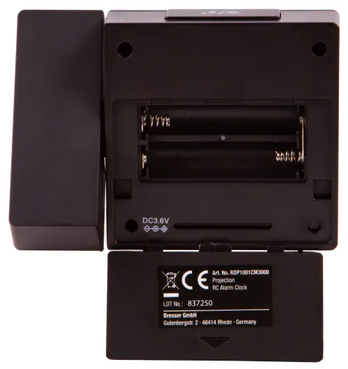 foto Budzik cyfrowy Explore Scientific  RC z projektorem i wskazaniem temperatury w pomieszczeniu, czarny,  13