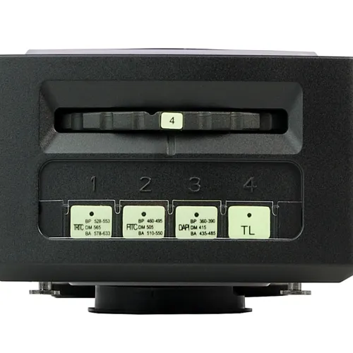 foto Przystawka epi-fluorescencyjna MAGUS Epi-FL04 LED, kostki z filtrem fluorescencyjnym FITC/TRITC/DAPI,  9