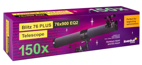 obraz Teleskop Levenhuk Blitz 76 PLUS,  12