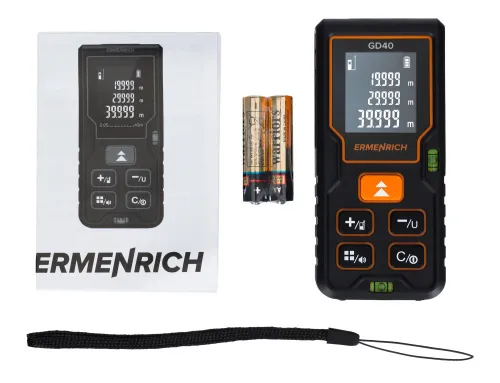 fotografia Miernik laserowy Ermenrich Reel PLUS GD40, czarny,  2