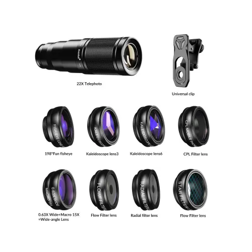 fotografia Zestaw obiektywów do smartfonu Levenhuk Kelvin SLS10,  6