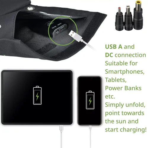foto Przenośna ładowarka słoneczna Bresser 21 W z przyłączem USB,  6