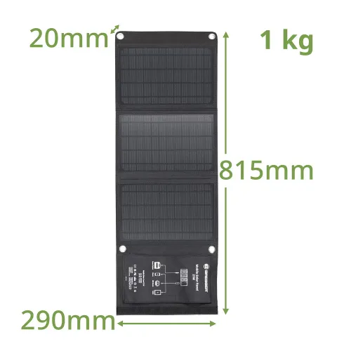 foto Przenośna ładowarka słoneczna Bresser 21 W z przyłączem USB,  5
