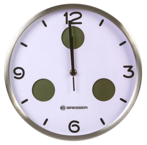 fotografia Zegar ścienny Thermo/Hygro Optus MyTime Bresser MyTime io NX 30 cm, biały,  5