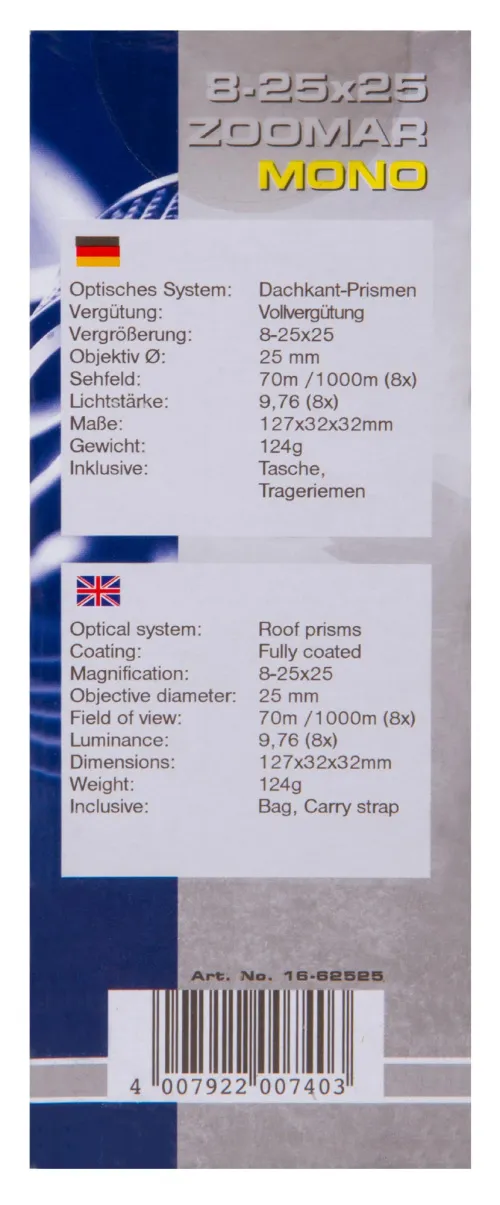 fotografia Monokular Bresser Zoomar 8–25x25,  10