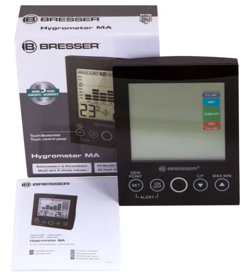 foto Higrometr Bresser z alarmem pleśniowym, czarny,  2