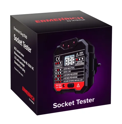 zdjęcie Tester do gniazd sieciowych Ermenrich Zing ST40,  5