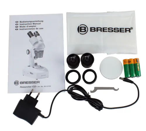 zdjęcie Mikroskop Bresser Researcher ICD LED 20x–80x,  10