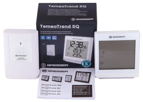 obraz Stacja meteorologiczna Bresser TemeoTrend SQ RC, biała,  2