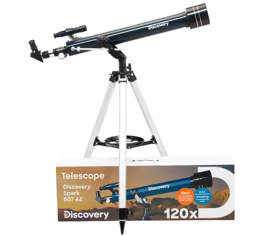 obraz Teleskop Levenhuk Discovery Spark 607 AZ z książką,  2
